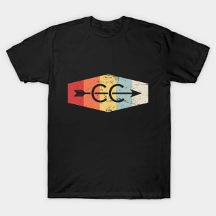 Retro Vintage Cross Country Logo T-Shirt